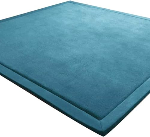 LEHOUR Krabbelmatte für Baby, 120×200CM Kinderteppich, rutschfest, Blau