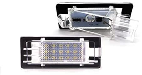 NP 2 Stück LED Kennzeichenbeleuchtung für R-enault E-space Scenic L-aguna Fluence Captur Zoe Modus für D-acia D-uster L-odgy Logan
