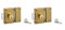 Lot de 2 serrures à bouton cylindre, Ø25 x 40 mm, ouvrant, 3 clés/serrure - SERRUPRIX
