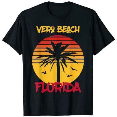 Florida Vero Beach Palmiers Ocean Surf T-Shirt