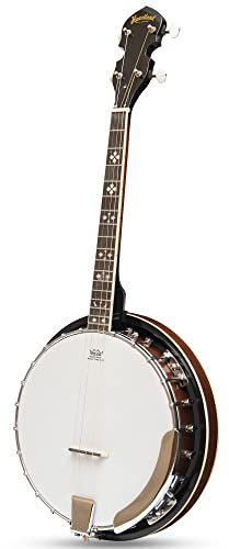Heartland Irish Tenor-Banjo für Linkshänder, 4 Saiten, 17 Bünde, mit geschlossener solider Rückseite, Sunburst-Finish