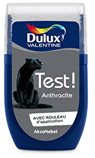 Dulux Valentine Peinture Testeur Crème de Couleur - Murs et Boiseries - Mat - Couleur Anthracite 30 ml