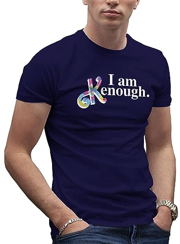 I am Kenough Fun Trend Meme Herren Marineblaues T-Shirt Size XL