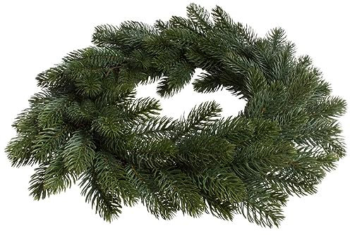Botanic-Haus künstlicher Tannenkranz auf Reisig, Durchmesser ca. 45 cm, Farbe: dunkelgrün