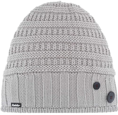 Eisbär Cullen Oversize Beanie Strickmütze Mütze Oversize-Mütze Skimütze Wintermütze Wollmütze Long (One Size - hellgrau)