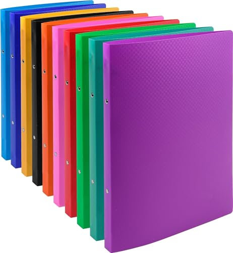 Papiertiger Premium Ringbuch aus dickem Kunststoff | DIN A4 20mm Rücken mit 4-Ring Mechanik 15mm | perfekt für Schule, Büro und Freizeit (Stabil Schule | 4 Ringe)
