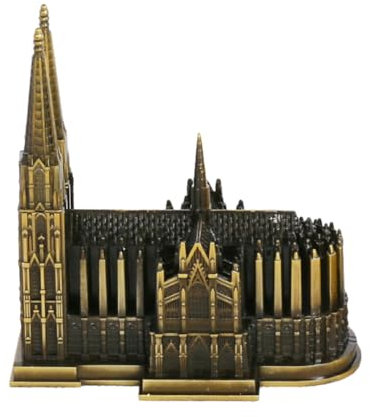 DSOUWEH Breite Anwendung: Deutschland Wahrzeichen Modell, Heimdekoration, kompakt und leicht zu transportieren, Legierung, Kölner Dom, Bastelornament
