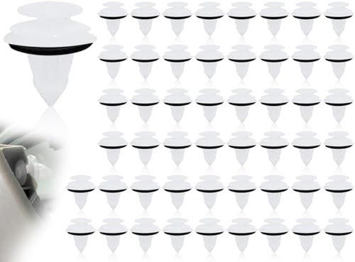 ZoeTekway 50 Piezas Remaches de Plástico para Puertas Clips de Fijación para Coche con Cojín de Esponja, Clips de Fijación para Coche