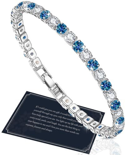 J.Fée Armband Silber 925 Damen Armbänder Tennis Armband Damen Silber Tennisarmband Schmuck Geschenke für Frauen Geschenk für Sie 18