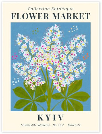 Flower Market Kyiv Chestnut Poster von TAlex 90 x 120 cm Wandbilder Wanddeko