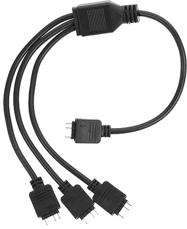 Amosfun 5V 3Pin ARGB Y Splitter Kabel 3 Wege LED Strip Verbindungskabel Für RGB LED Streifen Computer Zubehör Zur Der Beleuchtung Synchronisationskabel Für PC Komponenten