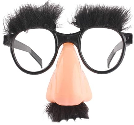 3 Stk Große Nase Lustige Brille, Lustige Verkleidungsbrille Große Nase Lustige Brille mit Augenbraue, Gläser Lustige Brillen mit Große Nase Augenbraue Schnurrbart Prank Tool Favor