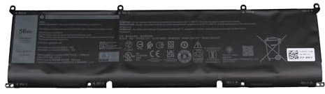 8FCTC Original Dell Batterie 56Wh pour XPS 15 (9500), (9510), Inspiron 15 (7510), 16 Plus (7610), G15 (5510), (5515)