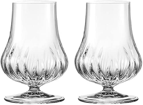 QTANZIQI Handcrafted Wooden Beer Mug Set of 2 - Nordic Style 230ml Clear Glass Cups for Festive Occasions