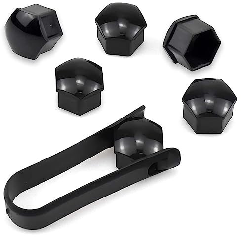 CIYODO Cache-vis Décoratif Noir 40 Pièces en Plastique Hexagonales