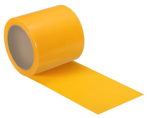 PATIKIL Nastro Adesivo per Mascheratura Nastri adesivi Impermeabile per Pavimenti Senza Residui Facile Strappare per Fotografia Interni Esterni Cavo Elettrico, Giallo 20m x 10cm