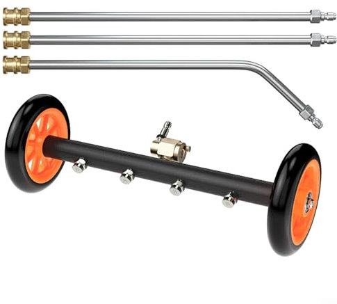 Scopa ad acqua efficiente 2 in 1 per idropulitrice, accessorio per pulizia (ruote gialle)