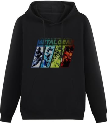Fashion Men Metal Gear Solid Sweatershirt Hoody Black L