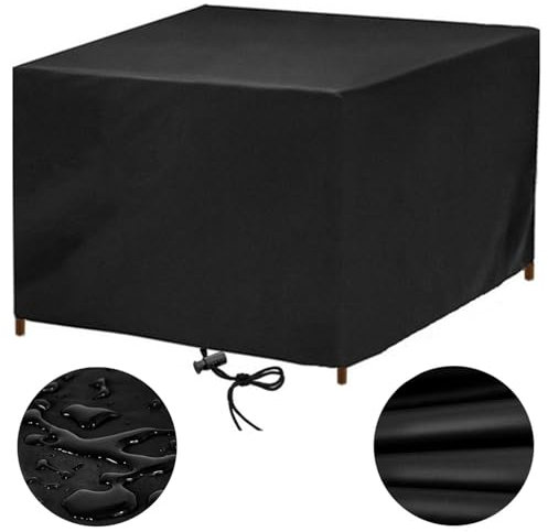 Gartenmöbel Abdeckung Wasserdicht 80x80 Abdeckung Gartenmöbel Winterfest 420D Schutzhülle Abdeckplane Gartenmöbel Gartentisch Abdeckung Abdeckhaube Gartenmöbel für Tische Stühle, Anti-UV 80x80x80cm