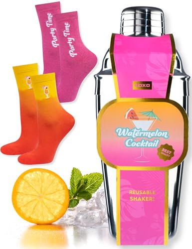 soxo Cocktail Shaker Socken Damen Geschenke Für Frauen Geschenk Damensocken 35-40 2 Paar