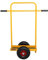 Panel Dolly with Handle, Large Yellow Steel Board Trolley with Ergnomic Double Sided Handle on Pneumatic Wheels for Transportation of Long Goods