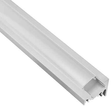 A20 LED Aluprofil Silber Eckprofil 30° für LED-Streifen 1m milky | Für sauber eingelegte LED-Streifen mit geschützter Führung und gleichmäßiger Lichtverteilung, Abdeckung milky