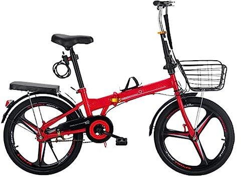 Fahrrad Faltrad, Carbon Stahl Mountain Faltrad mit vorderen und hinteren Kotflügeln V-Brake Tragbares Fahrrad für Erwachsene Schüler