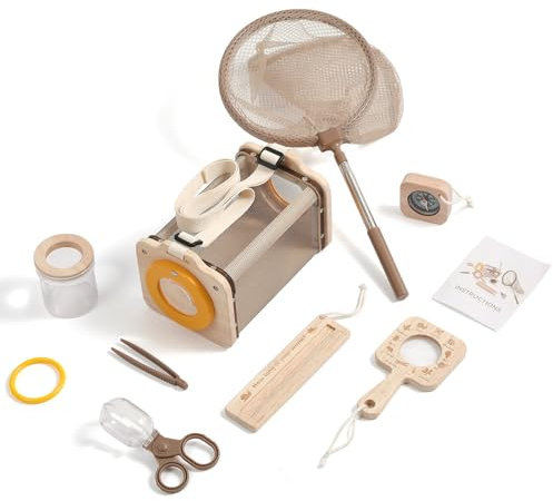 Forscherset für Kinder Naturerkundungen Geschenk für Junge und Mädchen, Camping Naturerkundungen Geschenk für Junge und Mädchen (8-teiliges)