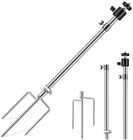 WANDGU Wildkamerahalterung Metall Stative: Universal Lampenhalter, 360° faltbar & verstellbar, Angellicht Halterung, Universalgewinde 1/4''-20 (6mm) für Nachtangeln, Trail-Kamera, Jagdkamera
