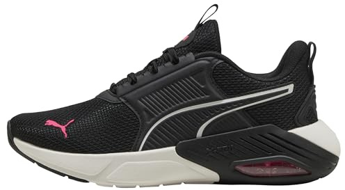 Puma X-Cell Nova FS - Scarpe da Corsa Unisex, Nero-Bianco Caldo-Rosa Puro, Taglia 40, Puma Nero Bianco Caldo Rosa Puro, 42.5 EU