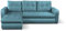 NAWSTOL - Ecksofa Orlando mit Schlaffunktion und 2 Bettkästen – Schlafsofa mit Stauraum, L-Form, Moderne Couch für Wohnzimmer, viele Farben wählbar (Hellblau)