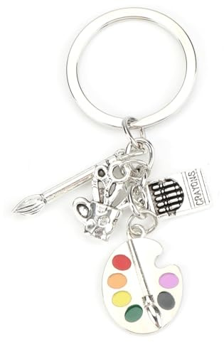 FRULX Drawing Keychain, Creative Keychain for Artistic Gifts, Ideal Present for Her on Birthday or Special Occasion, Cute Keyring, Perfect for Women, Friends, Stylish Accessory for Bag (1)