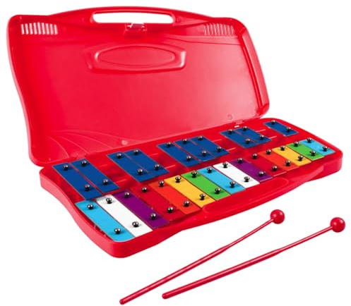 Xylophon, 25 Noten, Kinder-Xylophon mit Schlägeln, Glockenspiel für Kinder, Erwachsene, Anfänger, Musikunterricht, Glockenspiel, Musikinstrumente für Erwachsene.