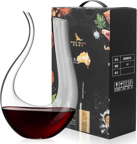 Decanter per Vino a Forma di U, 750 ml Caraffa in Vetro