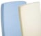 Dudu N Girlie Cotton Jersey Crib Bed Fitted Sheets, 40 cm x 90 cm, 2-Piece, Cream/Blue