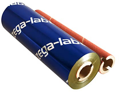 zega-labels Thermotransfer Farbband GOLD MATT 110 mm x 74 m - zega color (Wachs/Harz Wischfest) - 1/2 Zoll Kern Ø 12,7 mm - für Papieretiketten - für Desktopdrucker Zebra GK/GX/GC/TLP