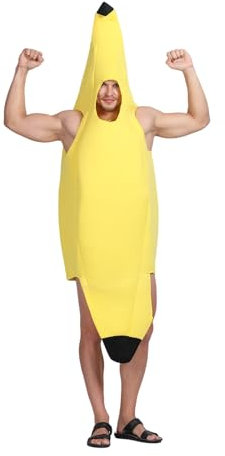 EraSpooky Banane Kostüm für Unisex Gelb Frucht