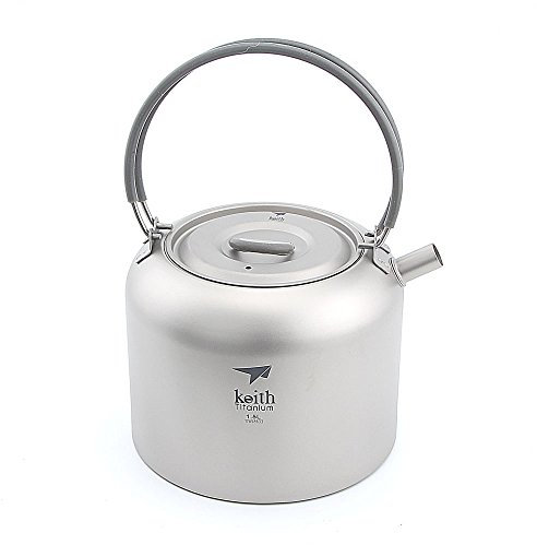 Keith Ti3907 1,5 l große Kapazität Titan Teekanne Wasserkocher Outdoor Camping Topf Ultraleicht Reisegeschirr
