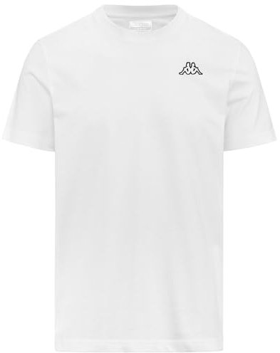 Kappa Herren Logo Korpo Cafers Slim T-Shirt, Weiß (001), L