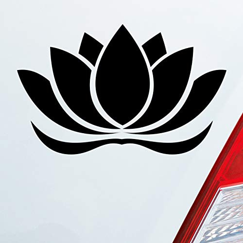 Hellweg Druckerei Lotusblüte Lotus Blüte Blume Pflanze Seerose Auto Aufkleber Sticker Heckscheibenaufkleber