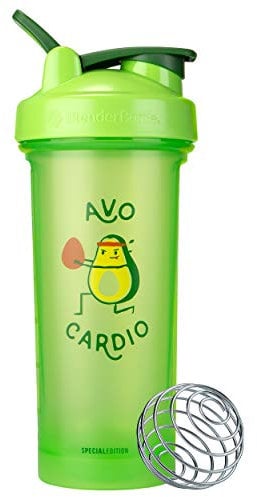 BlenderBottle Just for Fun Classic V2 Shaker Bottle Perfect for Protein Shakes and Pre Workout, 28-Ounce, Avo Cardio