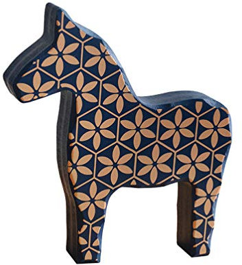 Milisten Heimdekoration Home Decor Holz Figur Desktop Dekoration Tier Statue Handwerk Sammlerstück Kunst Skulpturen Home Table Ornament -L (Blumenstruktur) Heimdekoration Heimdekoration