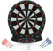 Elektronische Dartpfeile mit 6 Darts, elektronische Dartscheibe, geeignet für Partys und Spielabende mit LCD-Anzeige, 31,5 x 43 cm