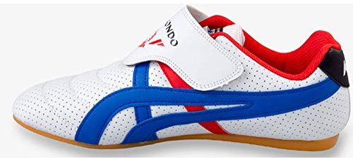 Meng Zapatillas de Taekwondo Antideslizantes Zapatos de Artes Marciales (Color : White, Size : 42)