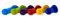 WePrep Measuring Spoon Set | Beautifully Bright Colours | Compact 4 in 1 Design | Proudly Made in The UK (Light Blue, Green, Purple, Red, Yellow & Dark Blue, Set of 6)