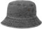 Lipodo Washed Bucket Fischerhut Damen/Herren - 100% Baumwolle - Packable - Handwäsche bis 30 Grad - Farbvielfalt - Übergrößen - Frühjahr/Sommer schwarz S (55-56 cm)
