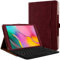 Étui Housse de Protection et Mode Support Horizontal Couleur Bordeau avec Clavier Français Azerty Connection Bluetooth pour Tablette Samsung Galaxy Tab A 10.1 SM-T510