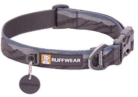 RUFFWEAR Flat Out Collar, Klassisches Hundehalsband für Kleine Hunderassen, Einstellbare Passform, Größe S (28-36 cm), Rocky Mountains