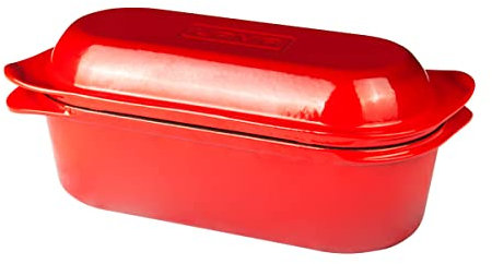 LAVA Olla de hierro fundido con tapa, apta para inducción, cacerola de hierro fundido, cacerola con revestimiento de esmalte, para todo tipo de cocinas, alta conservación del calor