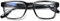 DOOViC Blaulichtfilter Lesebrille Gestreift Schwarze Quadratische Rahmen Groß Gläser Computerbrille Brille mit Sehstärke für Damen/Herren 1,0